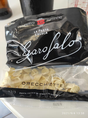 Orecchiette di pasta fresca front packaging