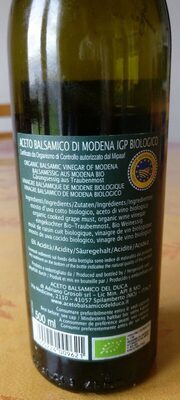 Aceto balsamico di Modena front packaging