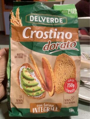 Crostino con farina integrale front packaging