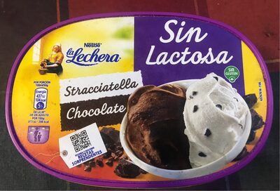 Sin lactosa stracciatella y chocolate front packaging