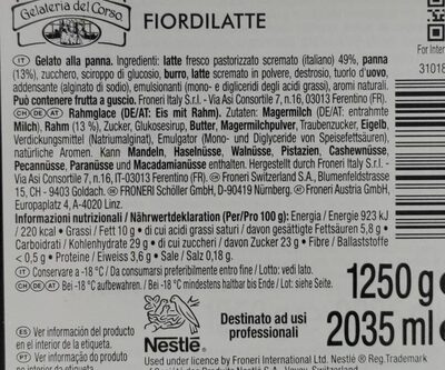 Gelato Fior Di Latte front packaging