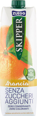 Arancia senza zuccheri aggiunti front packaging
