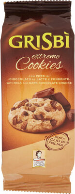 Extreme cookies con pezzi di cioccolato al latte e fondente