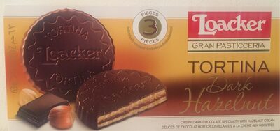 Tortina Dark Hazelnut front packaging