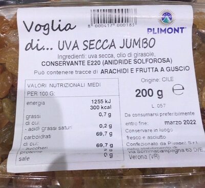 Uva secca jumbo