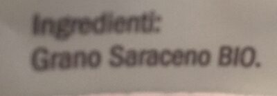 Farina di grano saraceno ingredients label
