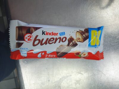 Bueno Milk and Hazelnuts Bars 2 x (43g) front packaging