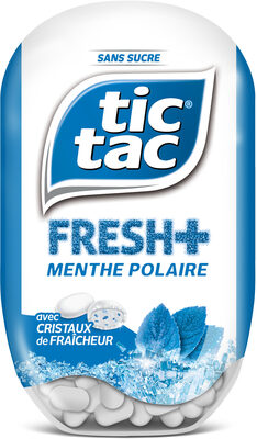 Bonbons tic tac fresh+ goût menthe polaire sans sucres
