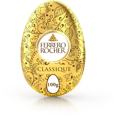 Ferrero Rocher moulage oeuf chocolat au lait avec éclats de noisettes 100g