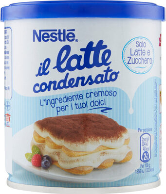 Il latte condensato latte concentrato zuccherato latta