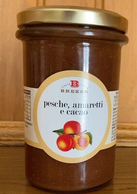 Prodotto dolciario pesche amaretti e cacao