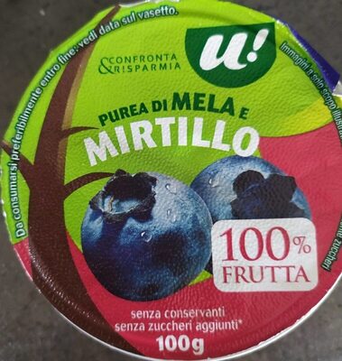 Purea di mela e mirtillo