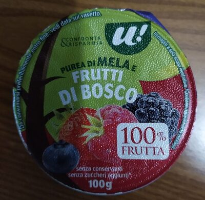 Purea di mela e frutti di bosco