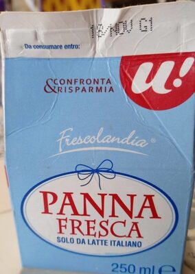 Panna fresca front packaging