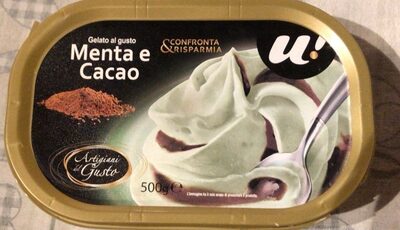 Gelato al gusto menta e cacao