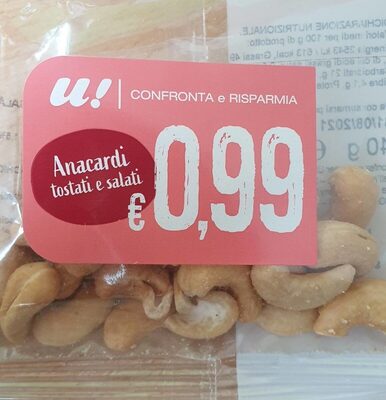 Anacardi tostati e salati