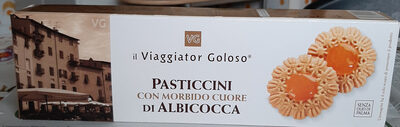 Pasticcini con morbido cuore di albicocca front packaging