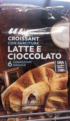 Croissant farcitura latte e cioccolato