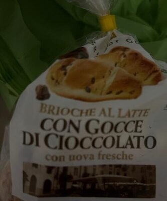 Brioche al latte con gocce di cioccolato
