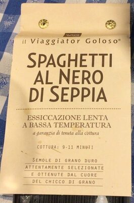 Spaghetti al nero di seppia front packaging