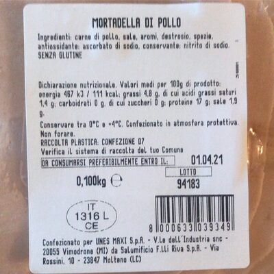 Mortadella di pollo