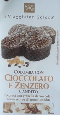 Colomba con cioccolato e zenzero candito