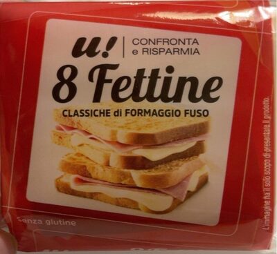 8 Fettine classiche di formaggio fuso front packaging