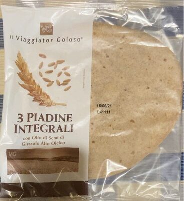 Piadine integrali front packaging