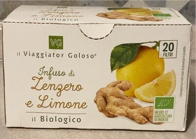 Infuso di zenzero e limone front packaging