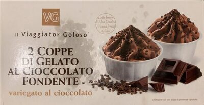 2 Coppe di gelato al cioccolato fondente