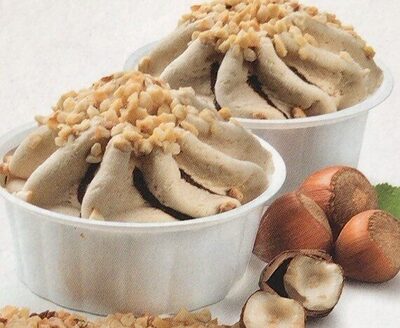 2 coppe di gelato alla nocciola