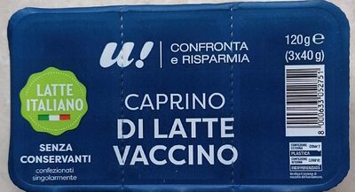Caprino di latte vaccino front packaging