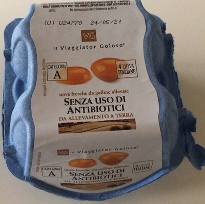 Uova fresche da galline allevate senza uso di antibiotici front packaging