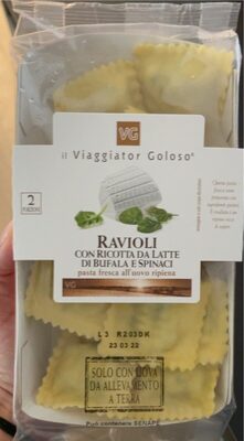 Ravioli ricotta e spinaci front packaging