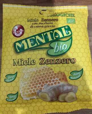 Caramelle miele zenzero front packaging