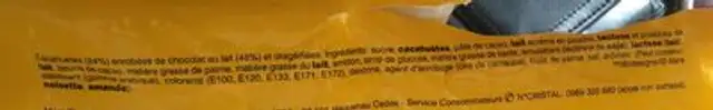 M&m's ingredients label