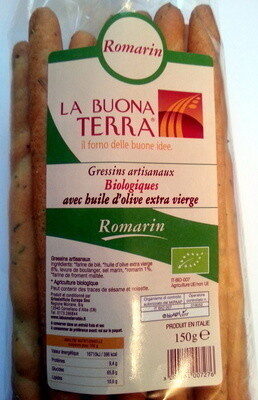 Gressins artisanaux biologiques avec romarin