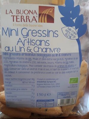 Mini gressins artisan au Lin et Chanvre