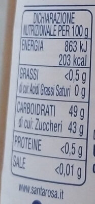 Pesche nutrition facts table