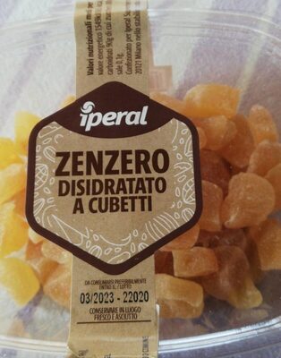 Zenzero disidratato a cubetti