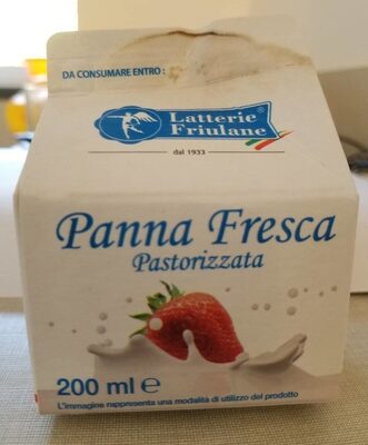 Panna fresca pastorizzata