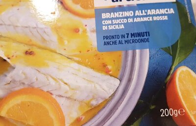 Branzino all'arancia front packaging