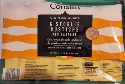 Pasta fresca all'uovo front packaging