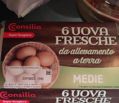 6 uova fresche da allevamento a terra