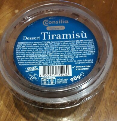 Dessert tiramisù front packaging