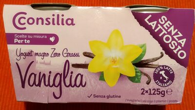 Yogurt magro zero grassi senza lattosio front packaging
