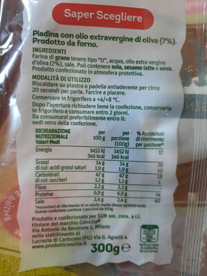 Piadina front packaging