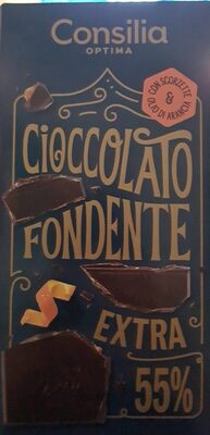 Cioccolato fondente con scorze e olio di arancia