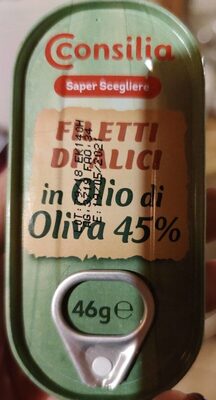 Filetti di alici in olio d'oliva 45%