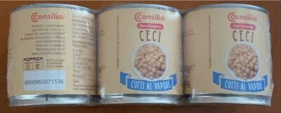 Ceci cotti al vapore front packaging